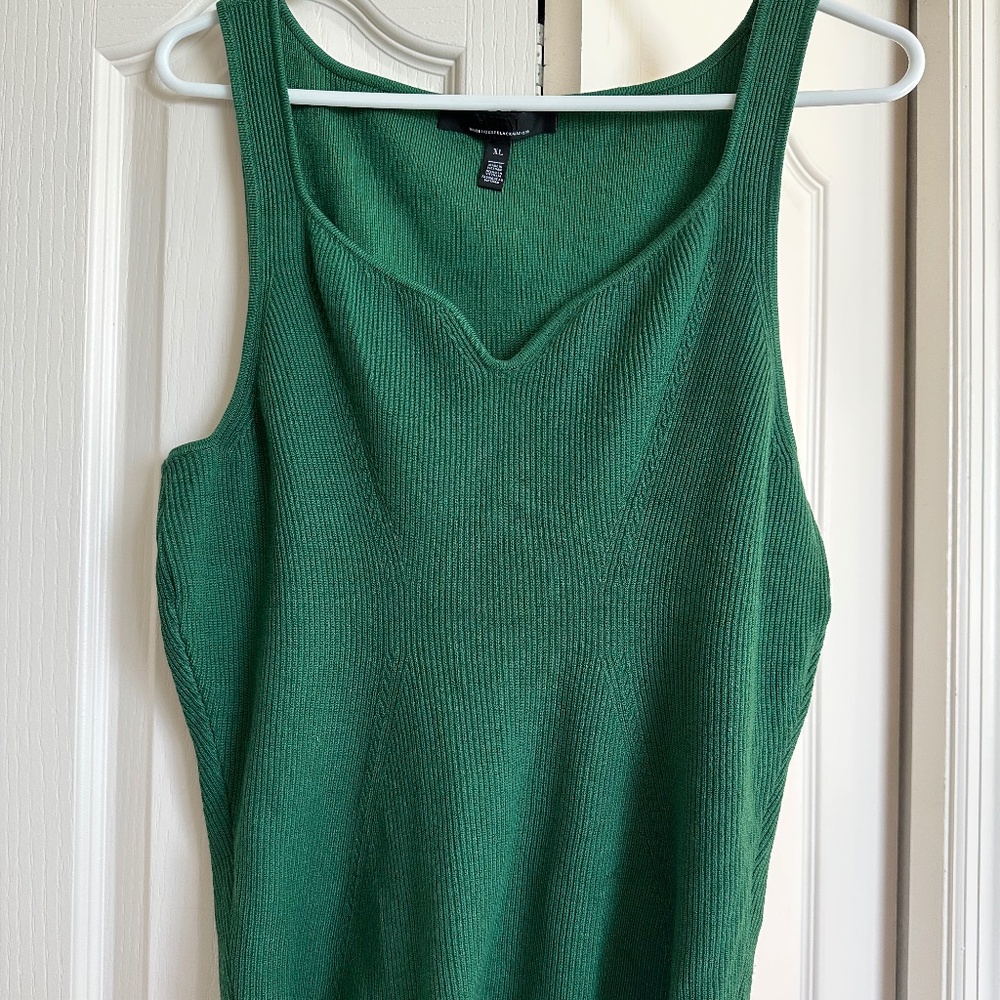 WHBM Emerald Green Knit Tank